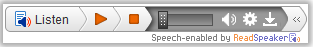 An example of Readspeaer audio player icon