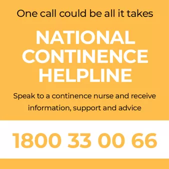 Get Help. Call the National Continence Helpline 1800 33 00 66
